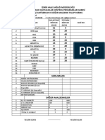 Aşi Talep Formu 1