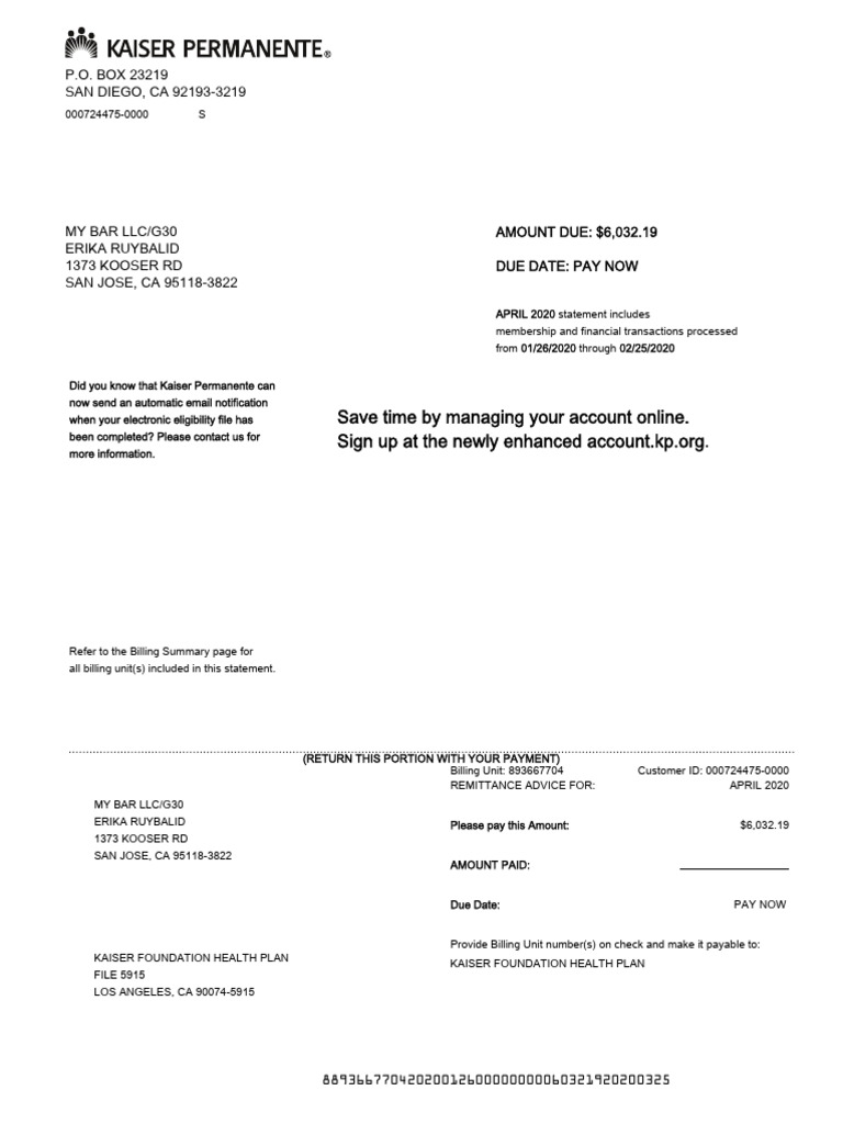 bar-invoice-pdf-kaiser-permanente-invoice