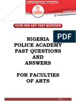 POLAC POST UTME PAST QUESTIONS AND ANSWERS - Arts