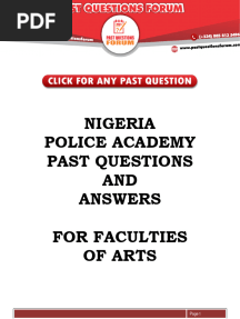 POLAC POST UTME PAST QUESTIONS AND ANSWERS - Arts