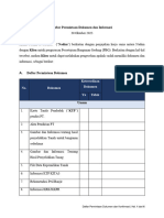 Daftar Pengecekan Dokumen Dan Konfirmasi Pengurusan PBG