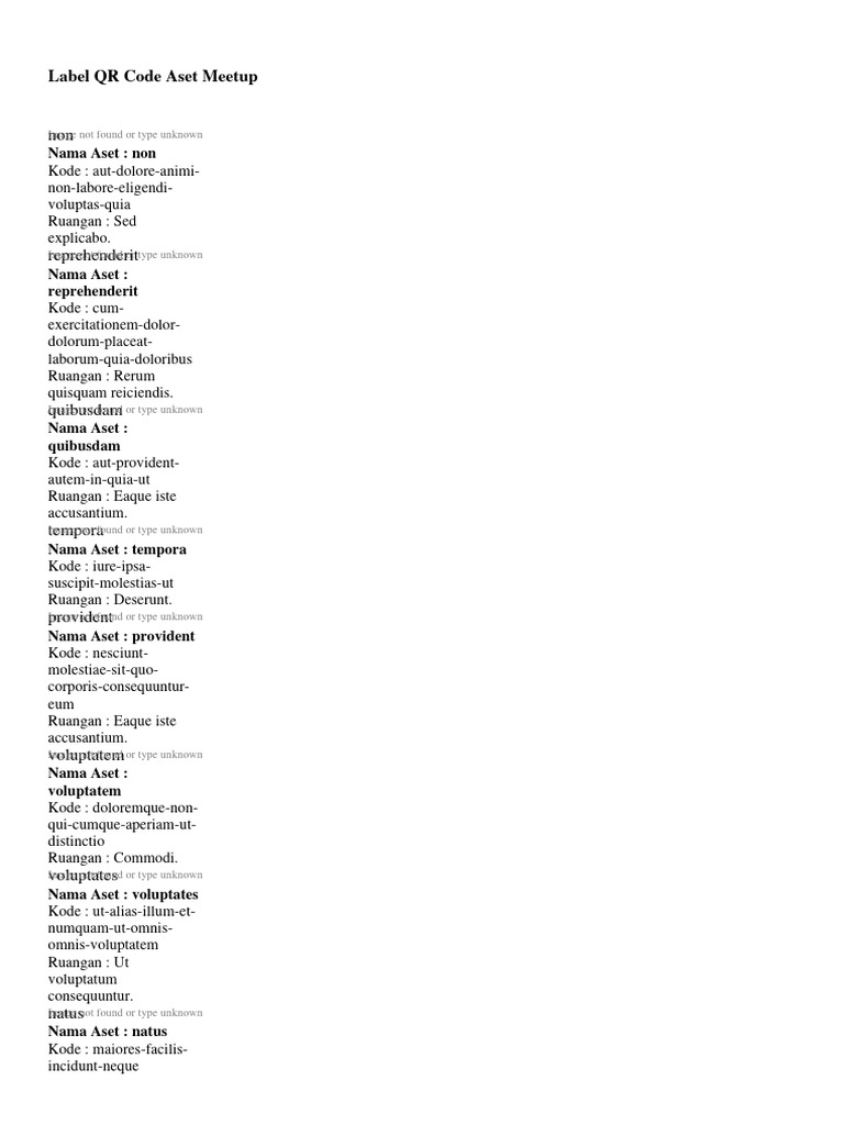 Label QR Code Aset Meetup PDF