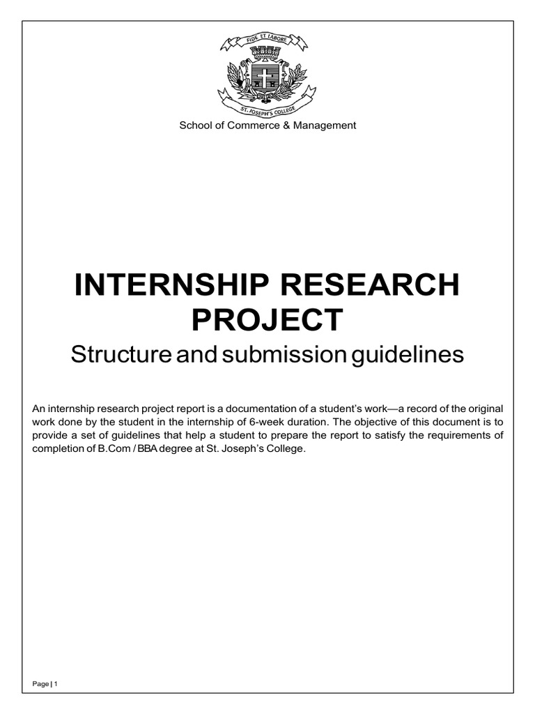 Internship research project guidelines 2020 23 pdf internship