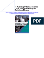Principles of Auditing Other Assurance Services 21st Edition Whittington Solutions Manual
