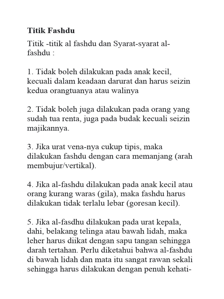 Manfaat dan Aturan Fashdu | PDF | Pengembangan Diri | Kesehatan Holistik