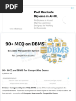 90+ MCQ On DBMS