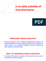 Clinical Pharmacist-Introduction To Daily Activities