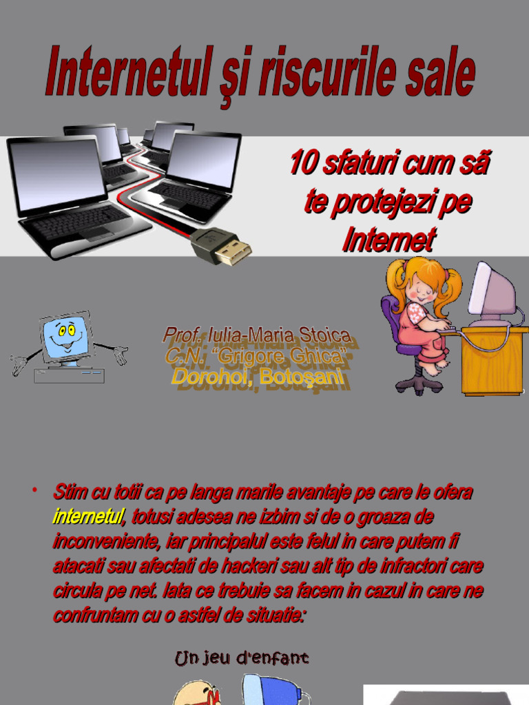 Internetul Si Riscurile Sale | PDF