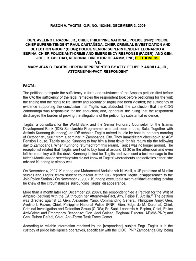 RAZON S DAGITIS - Gonzalesdeb | PDF | Contempt Of Court | Government
