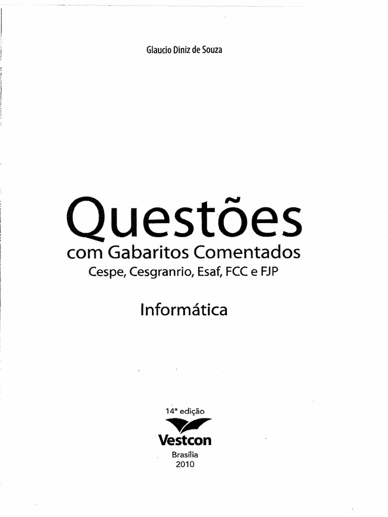 Glaucio Diniz de Souza Informática Questões Com Gabaritos