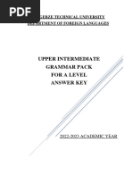 New - A Level - Upper-Int Grammar Pack Answer Key-2022-2023