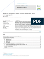 Wastewater Resources Management For Energy Recovery From Circular Economy Perspective