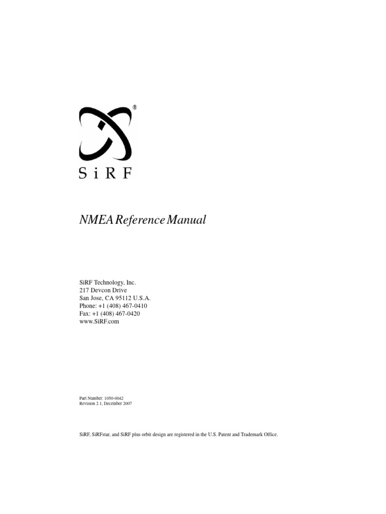 NMEA Reference Manual Overview | PDF