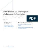 Introduction To Philosophy Philosophy of Religion - FR