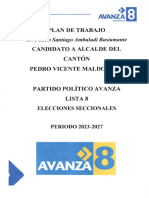 Alcaldes Municipales Partido Avanza Plan Trabajo