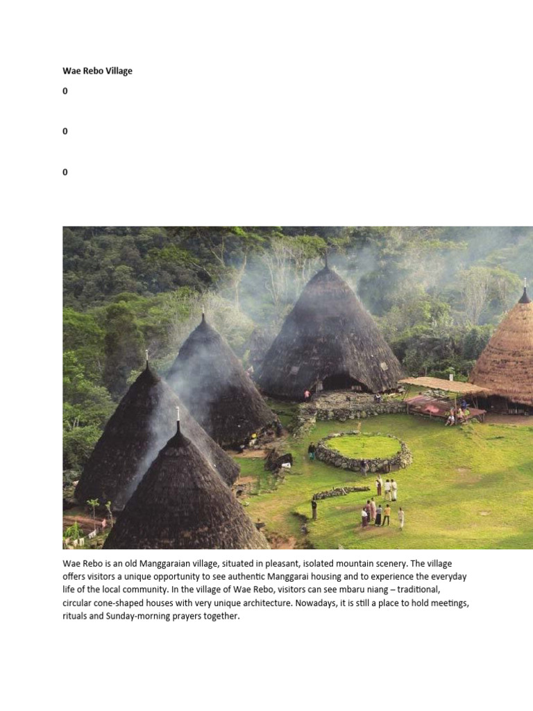 Wae Rebo traditional village architecture