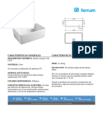 ficha-tecnica-PILETA BACHA RECTANGULAR DE LOZA BLANCA DE APOYAR PARA BAÑO O COCINA. LINEA COUNTRY DE FERRUM. 