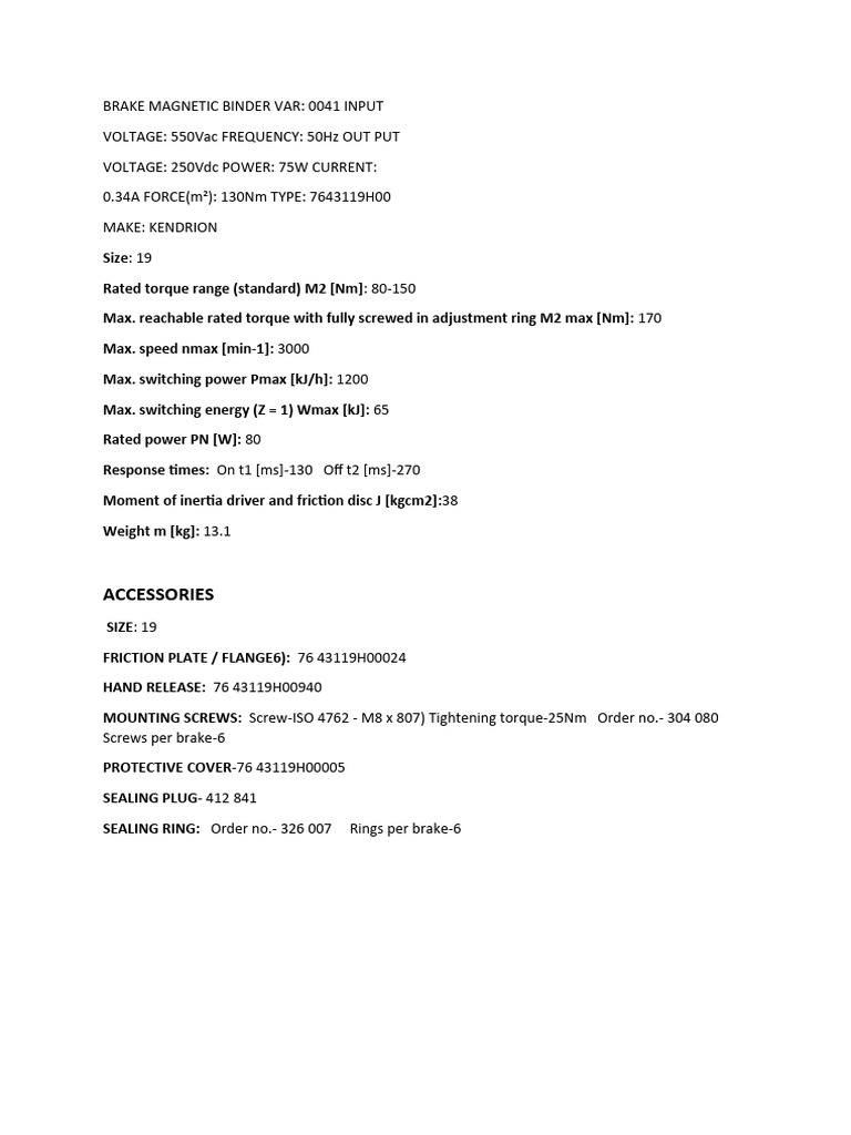 Brake Binder Var PDF