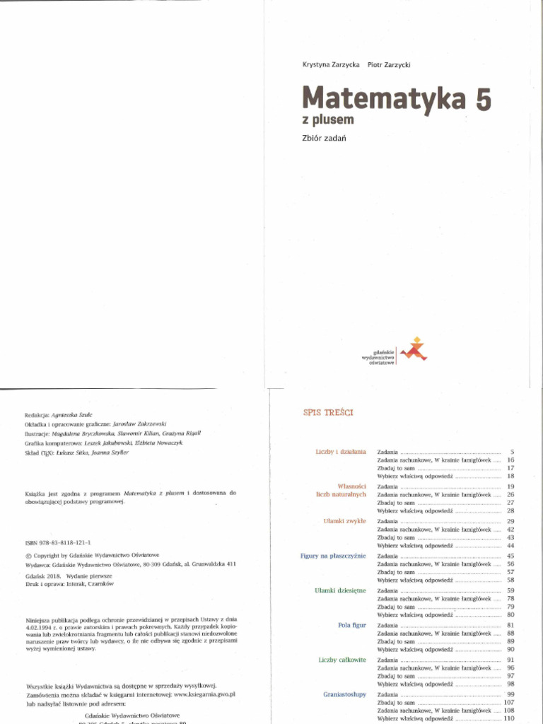 ćwiczenia Matematyka Z Plusem Klasa 8 Matematyka z Plusem 5 - Zbiór Zadań. GWO | PDF