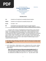 Fourth Biden Bank Records Memo