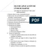 Protocolo de Aplicación de Flúor de Barniz