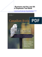 Canadian Business and The Law 5th Edition Duplessis Test Bank Download