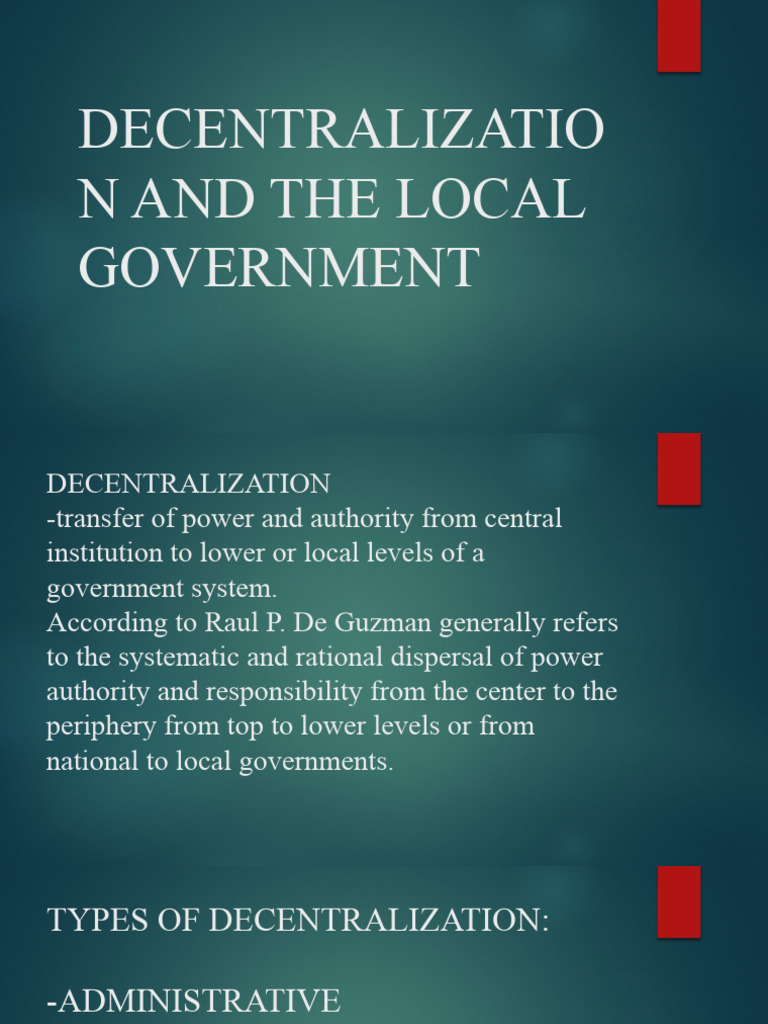 Decentralization and Local Governance | PDF