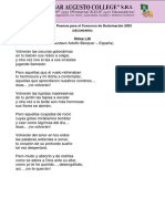 Poemas para El Concurso de Declamación 2023 - SECUNDARIA - Literatura