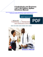 Taxation of Individuals and Business Entities 2017 8th Edition Spilker Solutions Manual