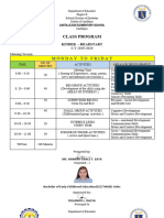 Class Program 2019-2020