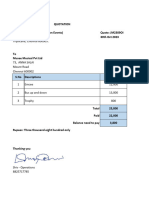 Musee Musical Invoice