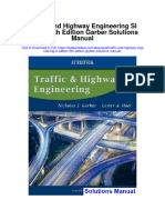 Traffic and Highway Engineering Si Edition 5th Edition Garber Solutions Manual