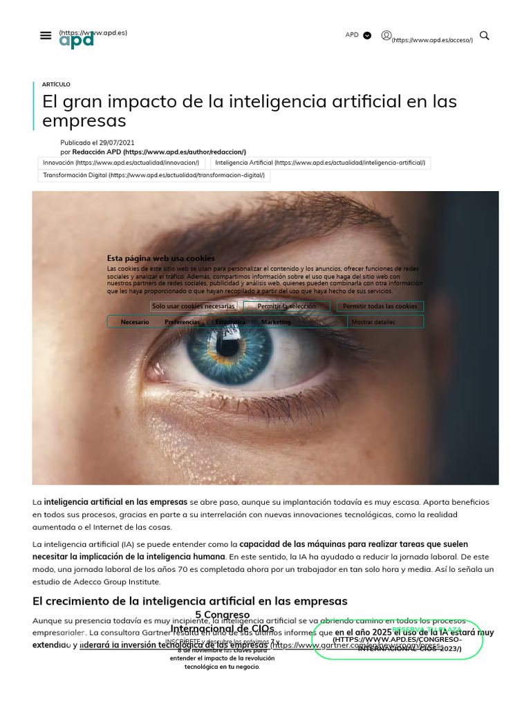 Impacto de la IA en Empresas | PDF | Inteligencia artificial ...