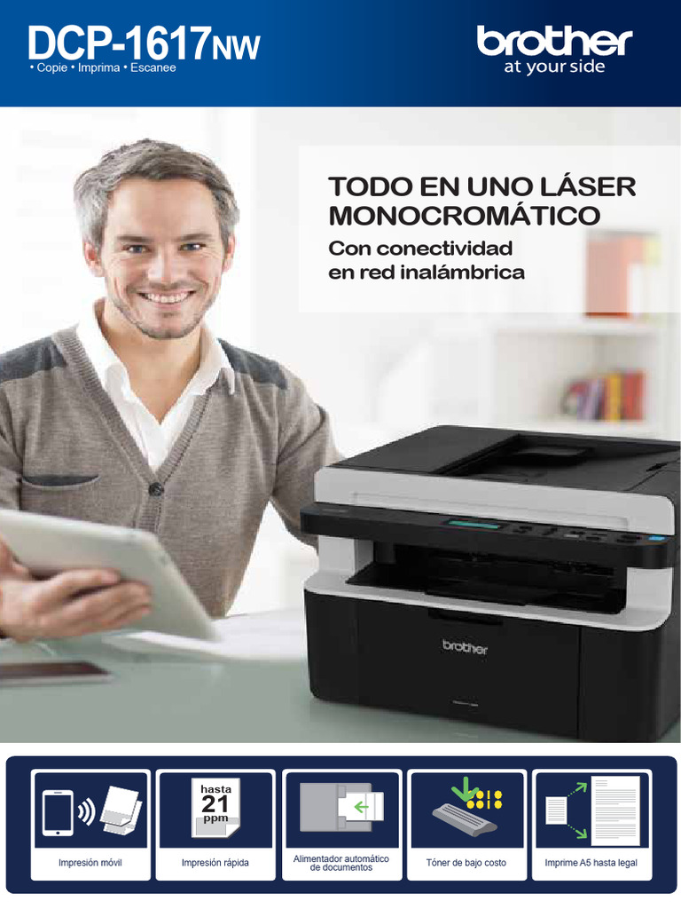 2015 Brother DCP-1617NW | PDF | Escáner de imagen | Microsoft Windows
