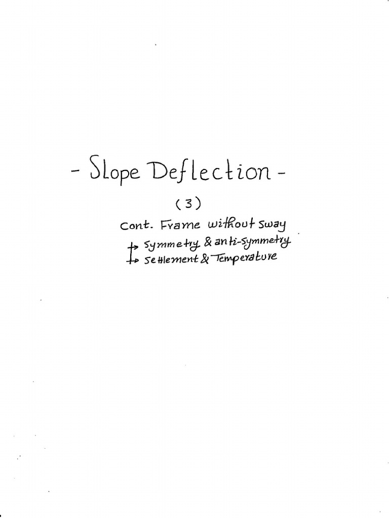 03 Slope Deflection Method (3) انشاءات طريقة الميل | PDF | Teaching ...