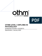 5708OTHM L4 Diploma in Psychology Spec 2023