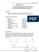 Práctica#3 Aplicación de Las Transistores Como Conmutadores y para Manejo de Carga