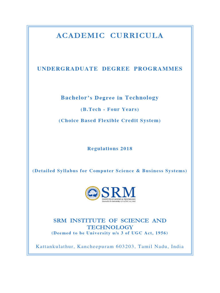 CSBS Syllabus | PDF | Computer Programming | Engineering