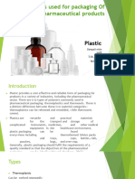 Materials Used For Packaging of Pharmaceutical Products: Plastic