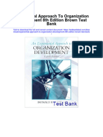 Experiential Approach To Organization Development 8th Edition Brown Test Bank Download