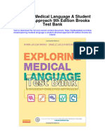 Exploring Medical Language A Student Directed Approach 9th Edition Brooks Test Bank Download