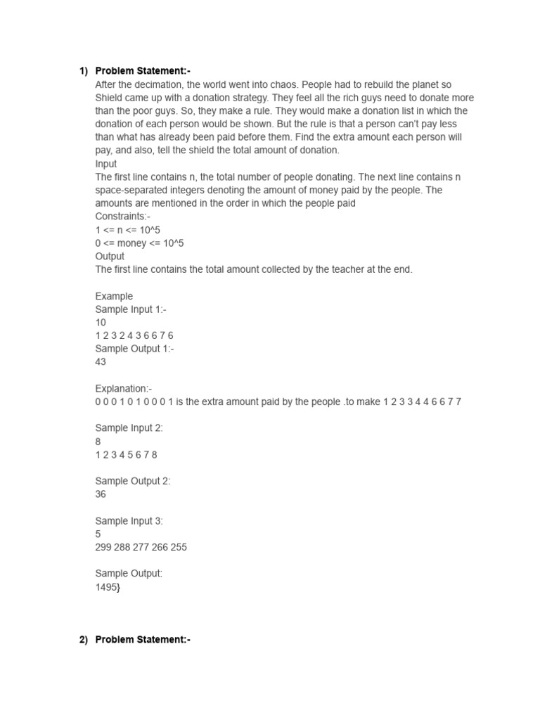 Dsa mock interview with sharpener 1 pdf arithmetic applied