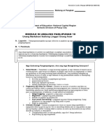 Module in Araling Panlipunan 10: Unang Markahan/ Ikatlong Linggo/ Unang Araw