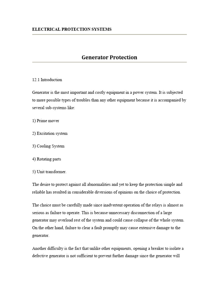 Electrical Protection Systems | PDF | Transformer | Relay