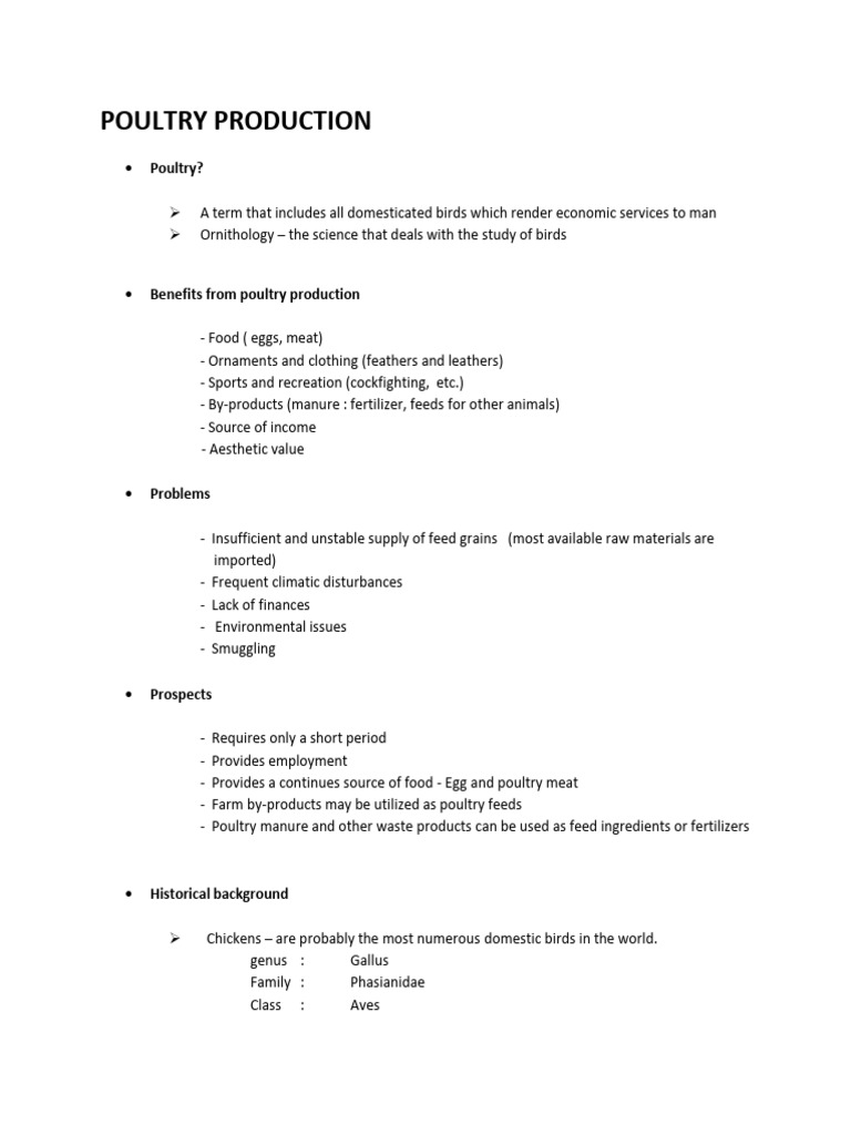 Poultry Production PDF Poultry Chicken