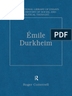 Emile Durkheim Justice, Morality and Politics
