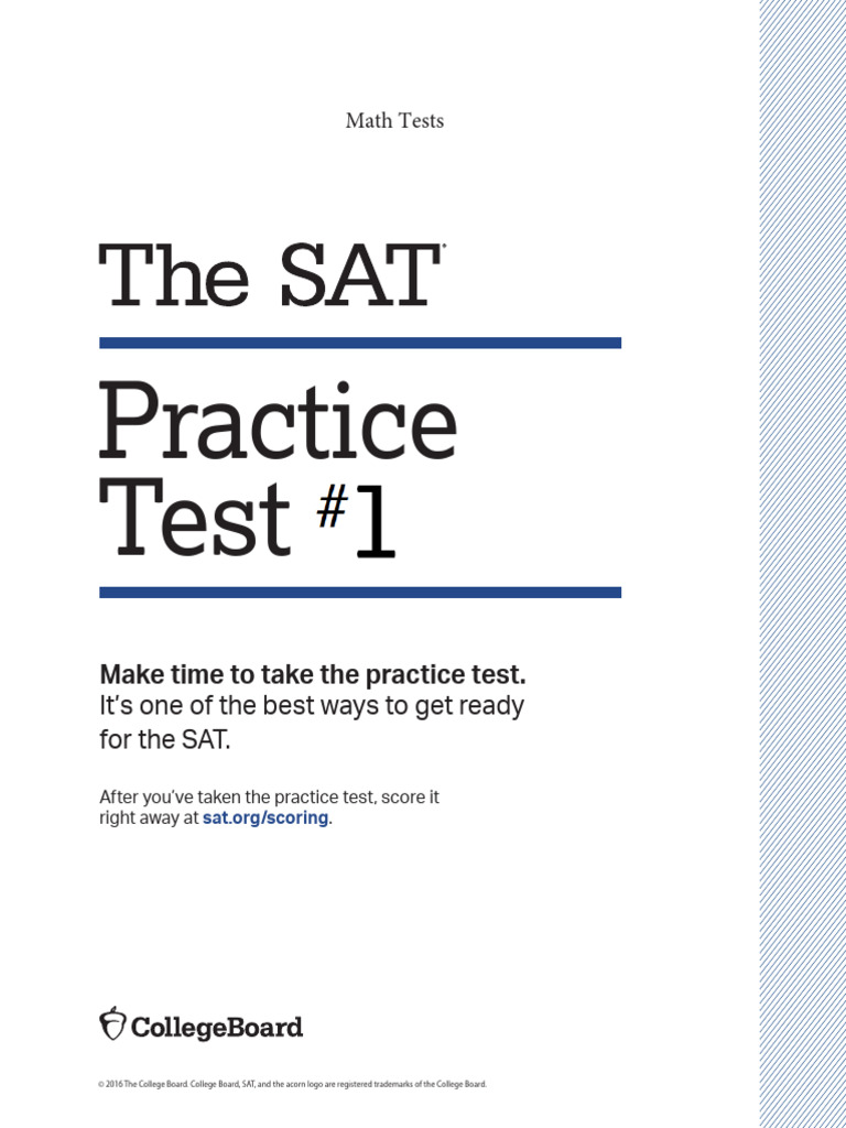 SAT Math Practice Test Overview | PDF | Mathematical Objects | Mathematics
