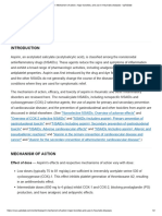 Aspirin - Mechanism of Action, Major Toxicities, and Use in Rheumatic Diseases - UpToDate