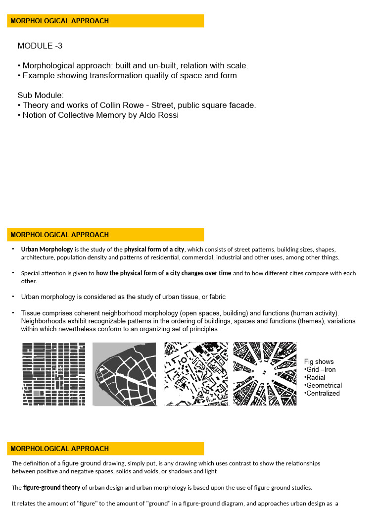 Urban Morphology and Design Principles | PDF | Art | History