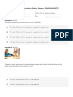 Ratios and Equivalent Ratios Review Assessment